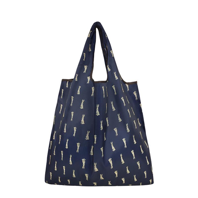 Medium Foldable 210D Oxford Cloth Shopping Bag, Convertible to Shoulder or Handbag, Ideal for Groceries and Camping