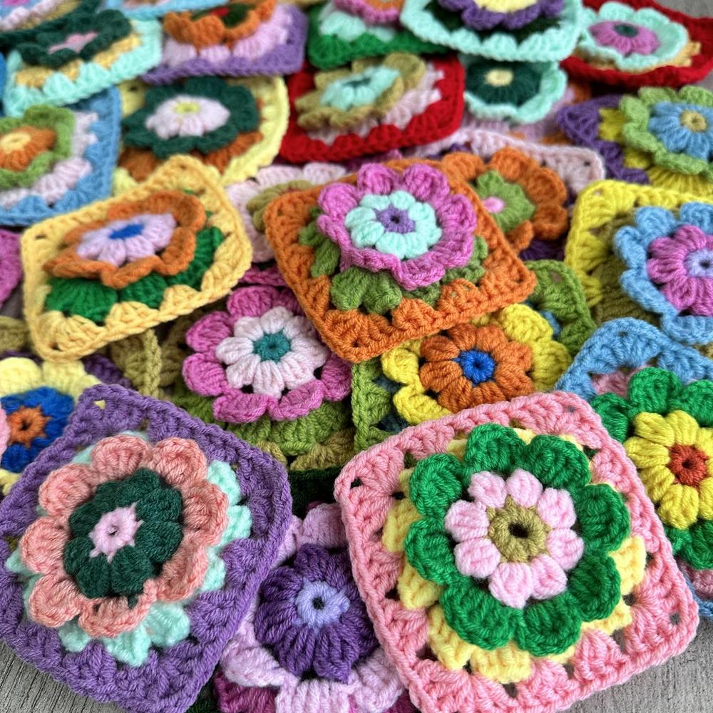 

Colorful Handmade Crochet Table Place Mat Pad Random Colors Coffee Coaster Cup Doily Christmas Flower Placemat for Wedding other