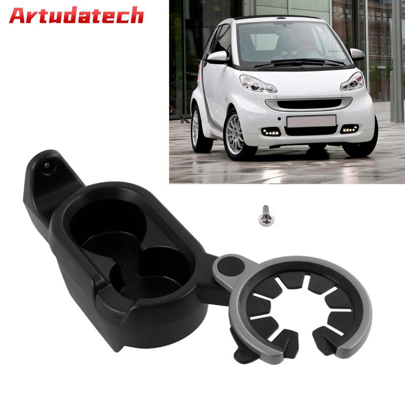 Artudatech Car Center Console Cup Drink Bottle Holder A4518100370 For Benz Smart Fortwo