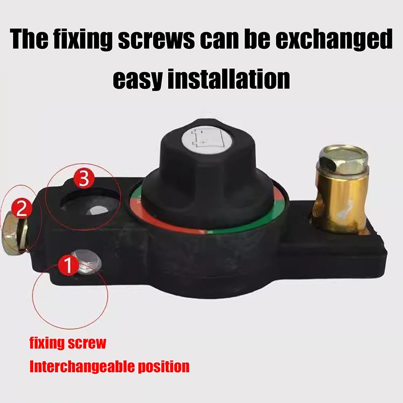12/24V Universal Car Battery Disconnect Switch Manual Circuit Breaker Tool Free Knob Anti-Power Off Leakage Protector Auto Parts