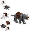 Small Particle Animal Series Building Blocks For Kids Tiger Polar Bear Dog Bear Elephant Deer Wolf Abs Plastic Material