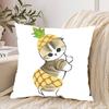Hand Drawn Cute Cat Pillow Case Pattern Printed Pillowcase For Living Room Sofa Cushion Cover  Bedroom Decor