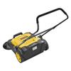 Walk-Behind Hand Push Floor Sweeper, Manual Floor Sweeper Non-Electric with 650mm Sweeping Width, 18.9L Waste Container & Adjustable Folding Handle