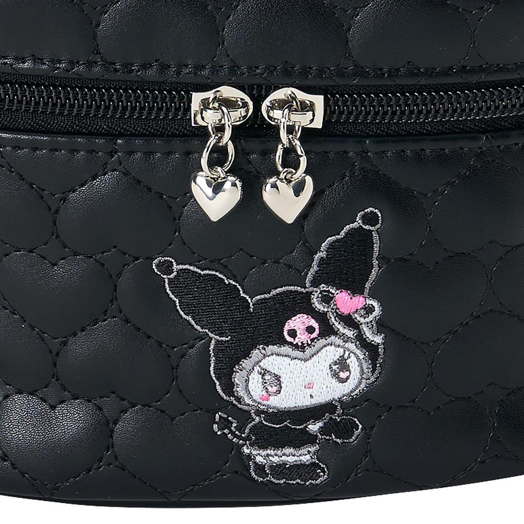 Sanrio Kosmetická taška přes rameno Saro PU Zinek Lze nosit v ruce nebo Věk 408611 (Mellow Miusa) Kuromi, Kůže, Polyester, Slitina, Crossbody, 3+,
