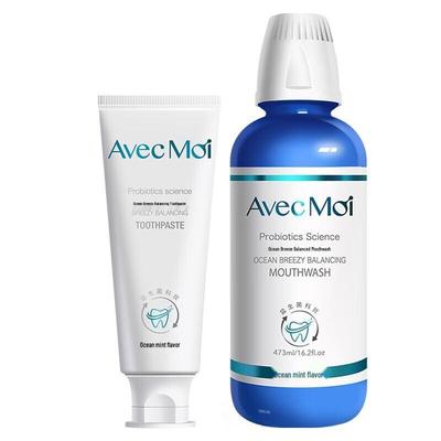 Ocean Breeze Probiotic Toothpaste & Mouthwash Set