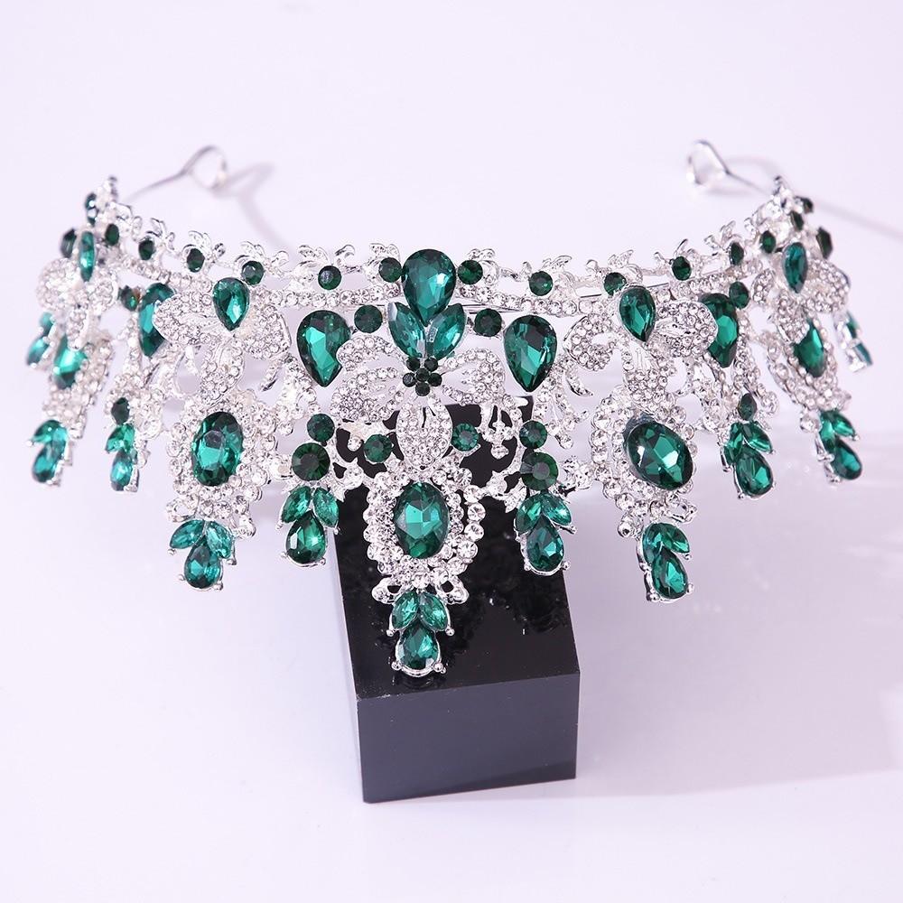 Luxurious Bridal Tiara Exquisite Baroque Headpiece Crystal Crown  Birthday Party