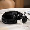 Creative Cartoon Orange Cat Shaped Tissue Box Coffee Table Desk Decoration Ceramic Tissue Box Bedside Table Paper Towel Case