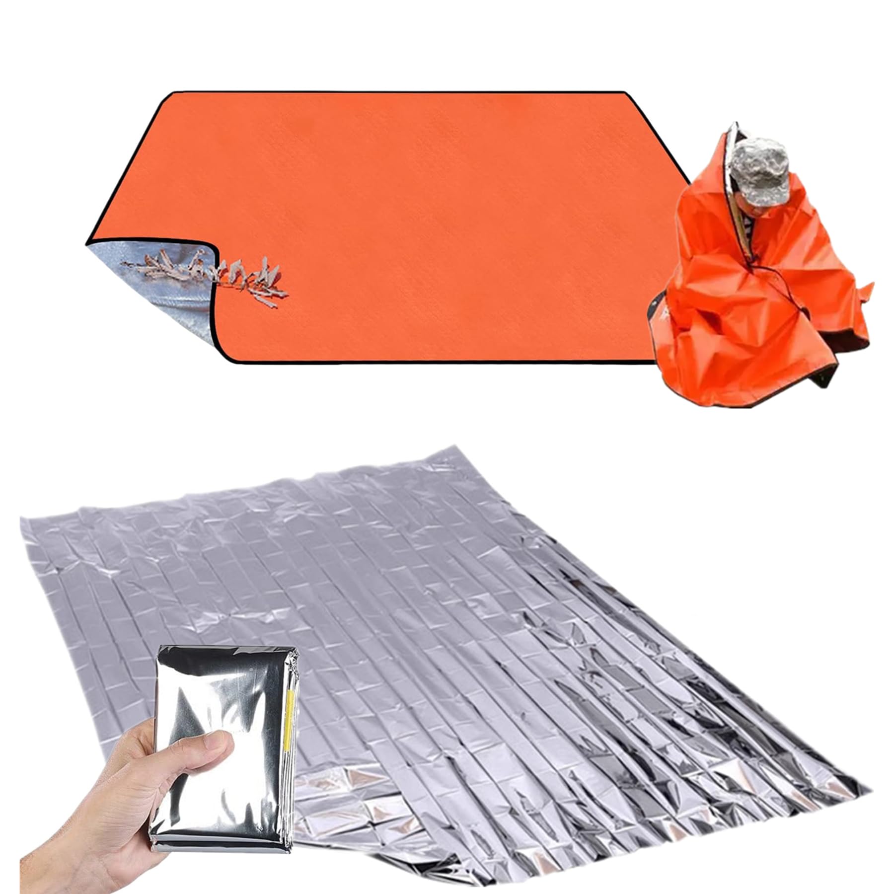 

Алюминиевый согревающий термолист для выживания при холодной катастрофе, один толстый и один тонкий лист, лист, термо, одеяло, аварийный, лист, защита,