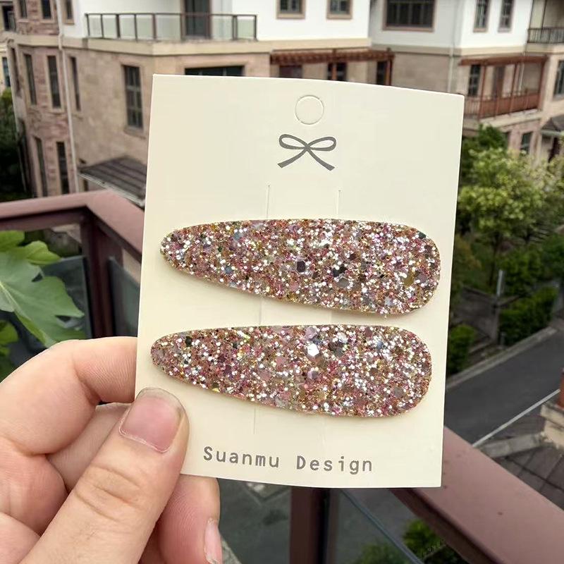 Korean Sparkle Water Drop Hair Clip for Girls - Gentle, No Damage to Hair
