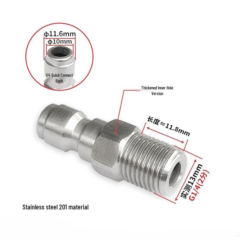 Raccordi Rapidi in Acciaio Inossidabile da 3/8" per Idropulitrici ad Alta Pressione