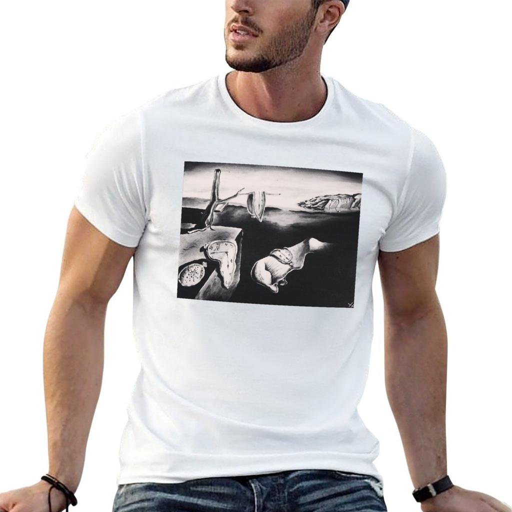Salvador Dals The Persistence Of Memory In Greyscale Tshirt T Shirt Unisex Luxury Unisex T Shirts For Unisex Tshirt