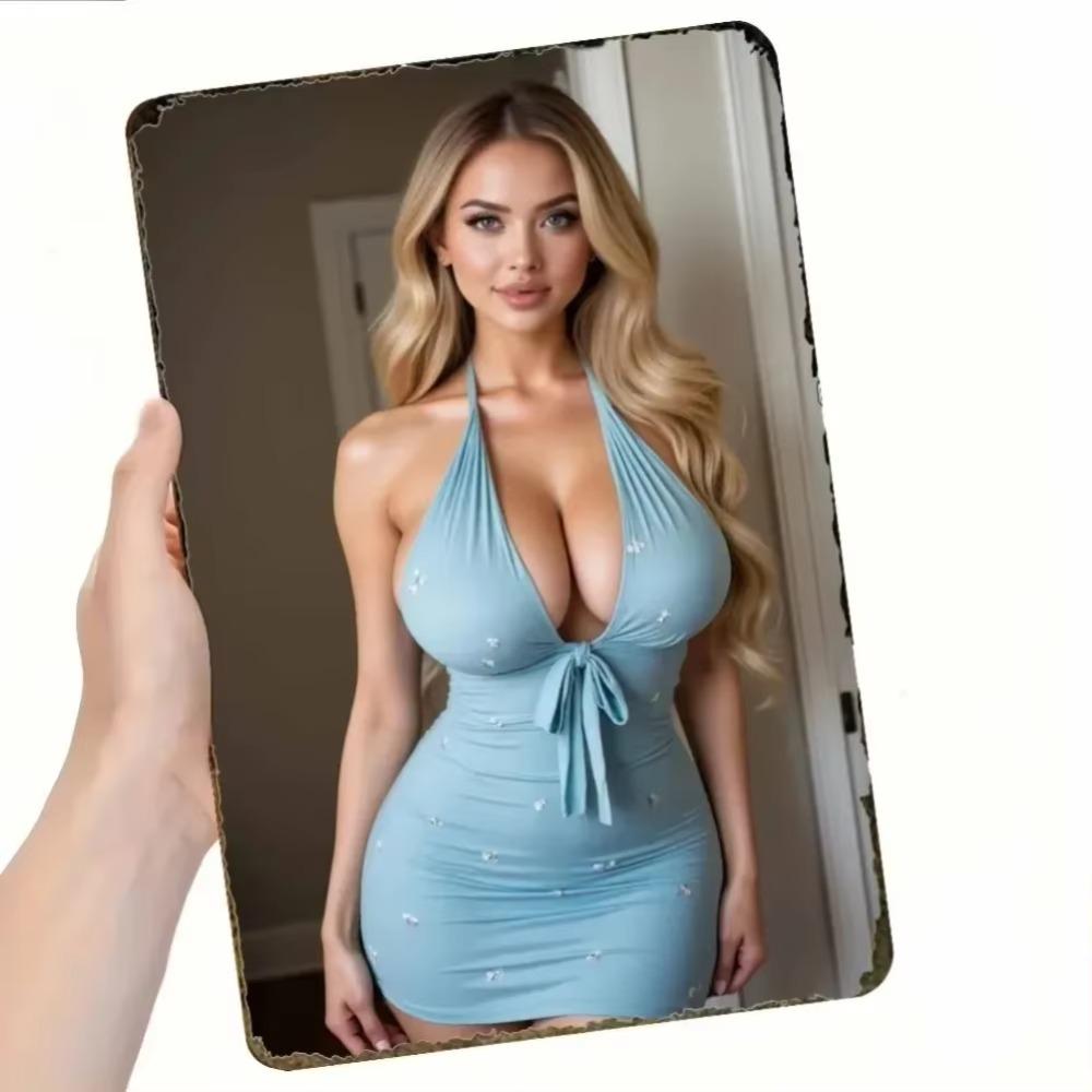 

Вінтажна металева табличка Декор для дому Кухонна підвіска 8x12 дюймів Настінне мистецтво 20x30cm білий