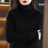 Women's Cashmere High Neck Sweater, Loose Fit, Short Mink Velvet Knit, Base Layer Wool Pullover for Autumn and Winter.