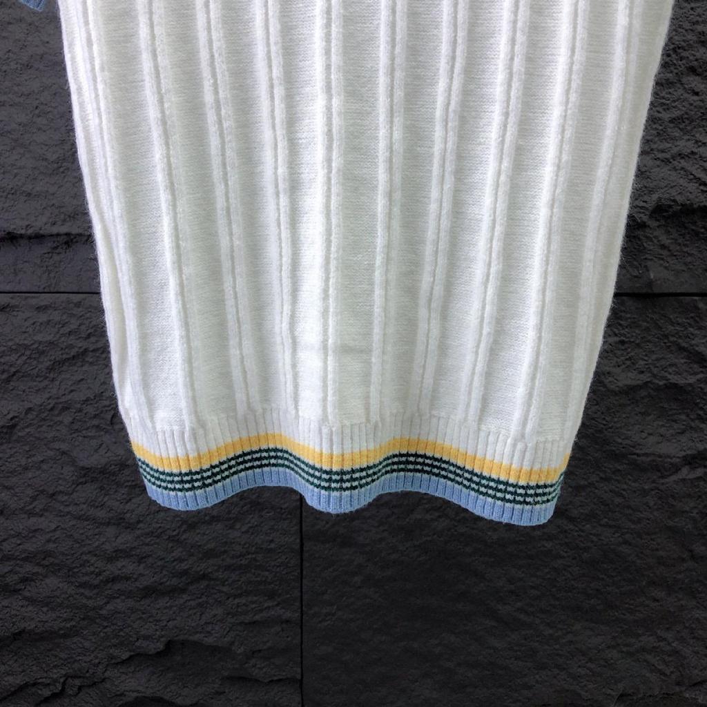 Krátkoruký pletený svetr v evropském stylu s žakárovým vzorem a límcem - Unisex trendy móda