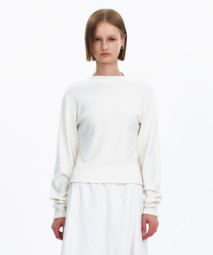 Yunse Boatneck Knit Top (White)