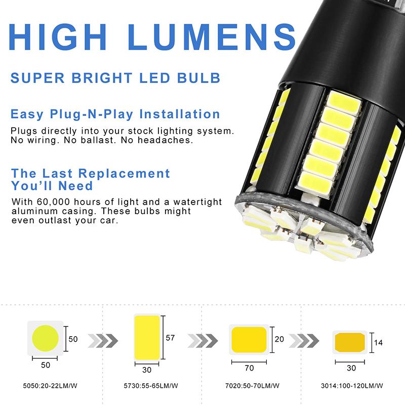 T10 Led Light Bulb 6000K White T10 Wedge 39-Smd 3014 Chipsets Led Replacement Bulbs LED Side Marker Light Car License Plate Lamp