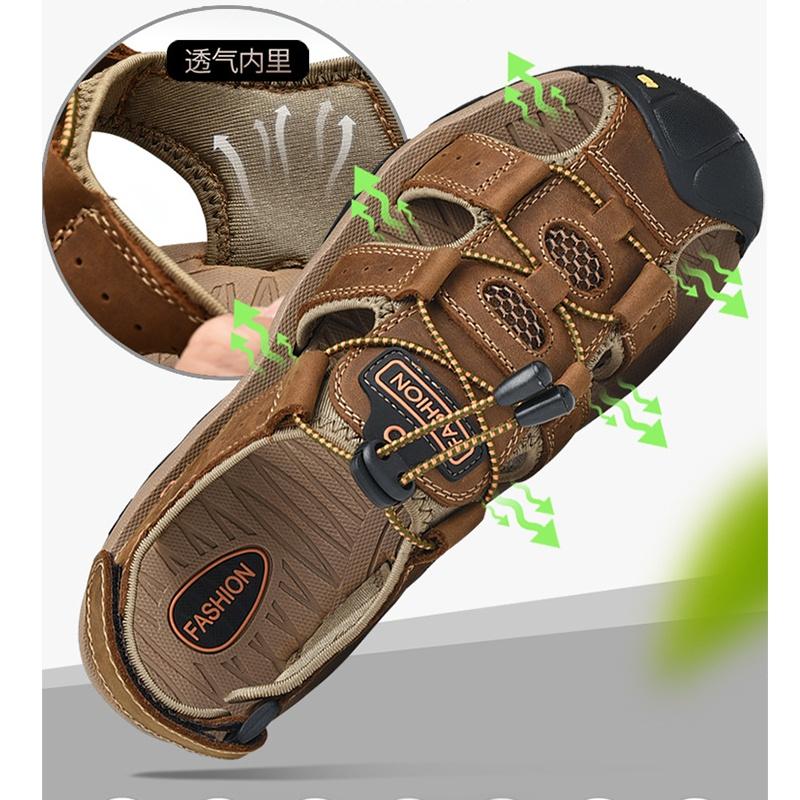 New Hollow-out Wading Shoes Men Sandals Hiking Shoes Summer Casual Beach Sandals Plus Size 38-48