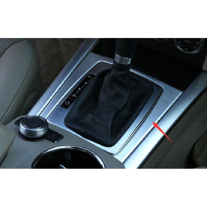 Matte Silver Inner Gear Shift Panel Decor Cover Trim For Benz 2008-2014 C-Class