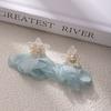 Silver Needle Tassel Flower Flower Fairy Earrings Female Pastoral Style Niche Handmade Temperament Exaggerated Earrings Female