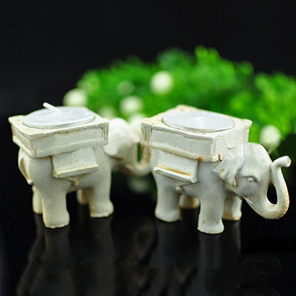 

Carved Elephant Candle Holder Resin Animal Candle Tray Nordic Bird Tea Light Desktop