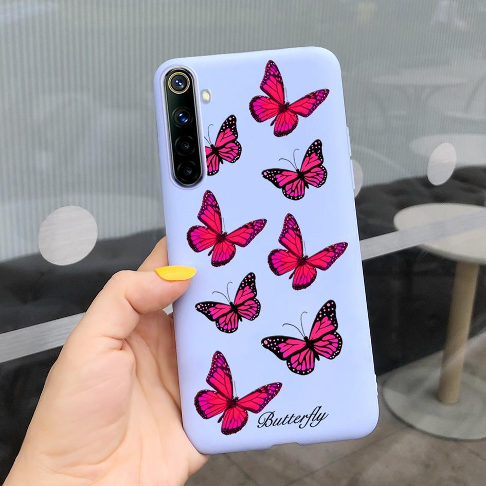 For Realme 6 6 Pro Case Cute Milk Cow Flower Patterns Soft Back Cover For OPPO Realme 6 6S 6Pro RMX2061 Coque Funda Realme6 Capa