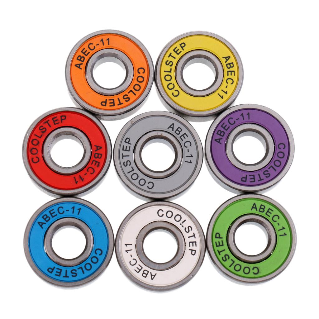 High Speed Skate Board Bearings Removable Rubber Shield Steel ABEC-11 for Inline and Roller Skates