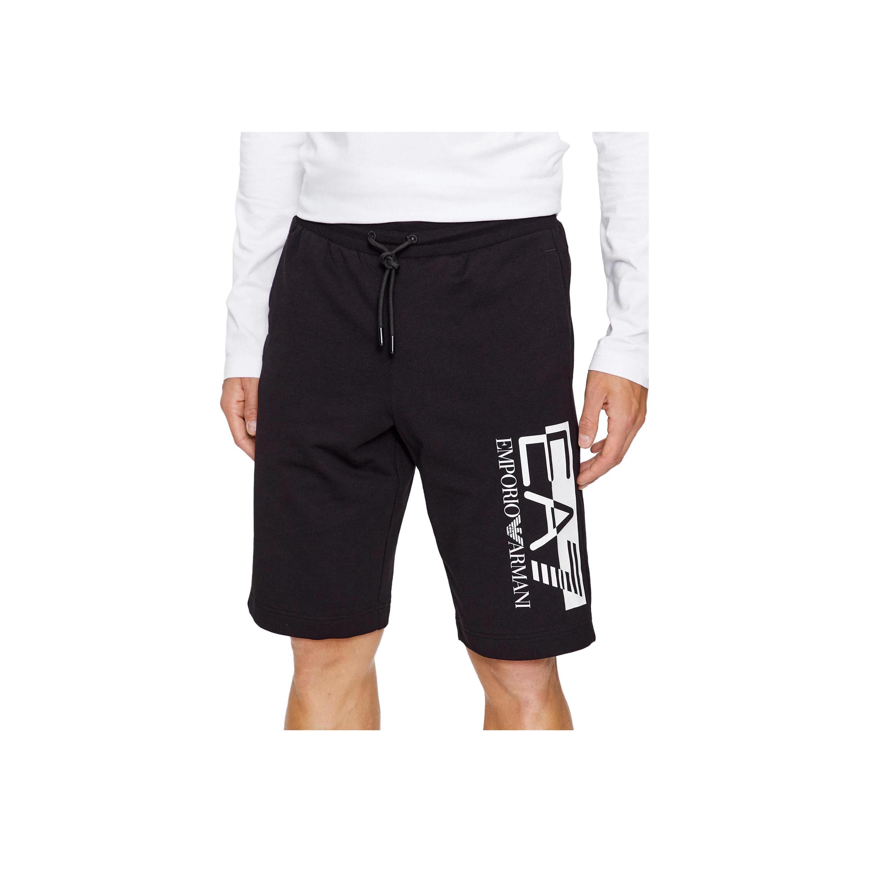 Emporio Armani Letter Pattern Printed Drawstring Casual Shorts Men shorts Black 6RPS63PJ05Z0200 M