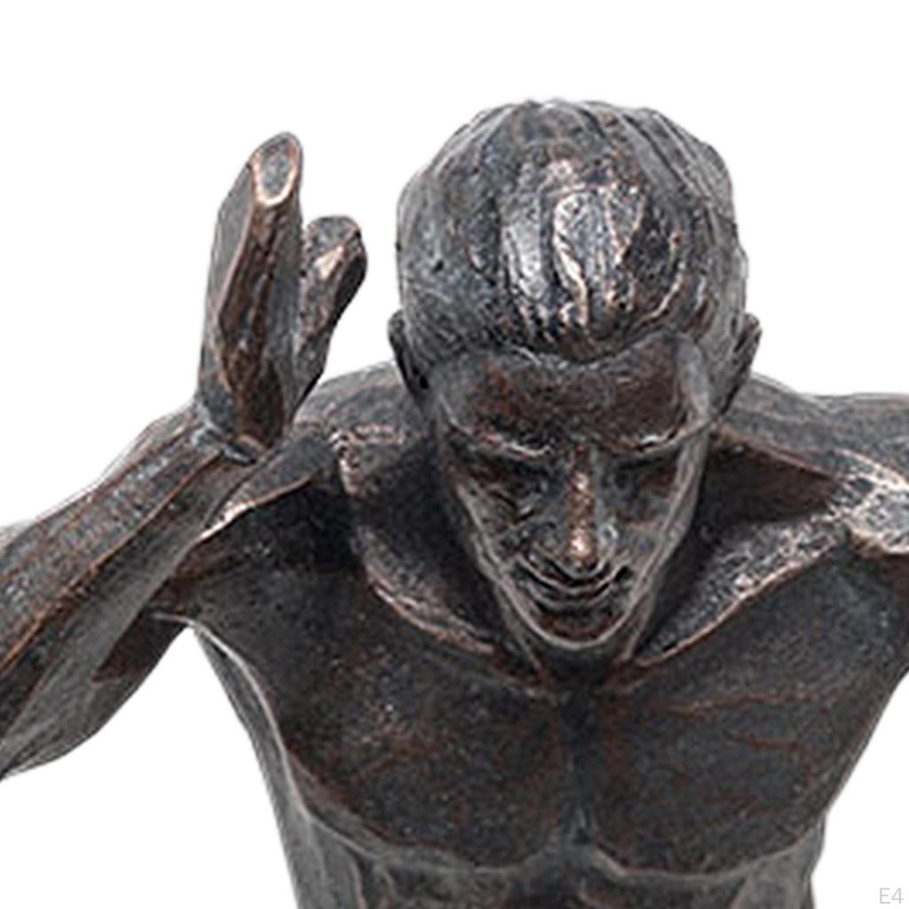 Retro Resin Figurine Background Statue Wall Home Decor