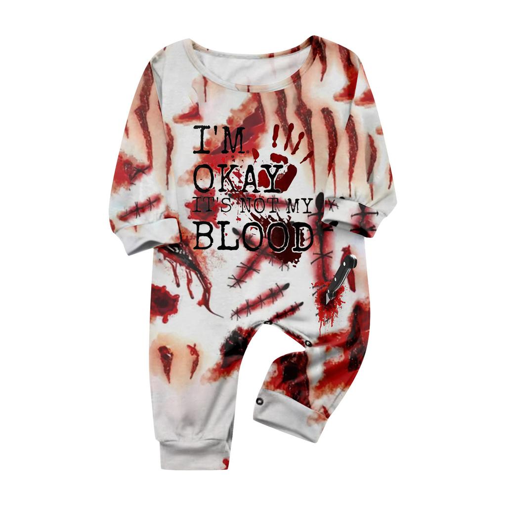 Printed Cute Family Set Pajamas Home Clothes Family  Short-sleeved Top Pants Set