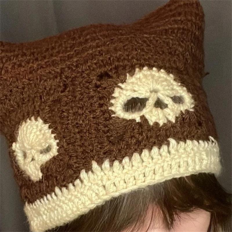 

Новая связанная вручную забавная шапка-клоун с ушками кролика, персонализированная балаклава для взрослых Adult 57-59cm