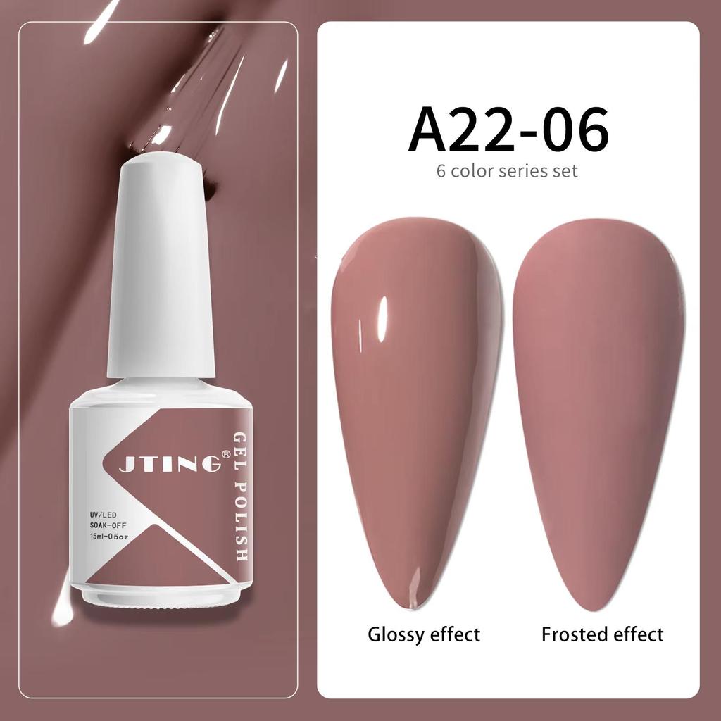 JTING Free Sample Design Your Own Gel Nail Polish Bottle 6colors Uv Gel Polish Box Set Private Label Nail Supplier Vendor