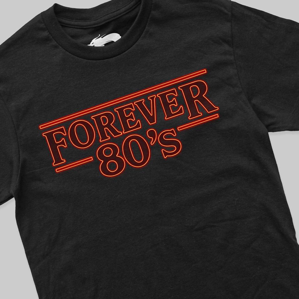 Forever 80s 100% Cotton T-shirt Mens Tees Top im Retro Style Nostalgie Geschenk für Männer Filmfans 90s