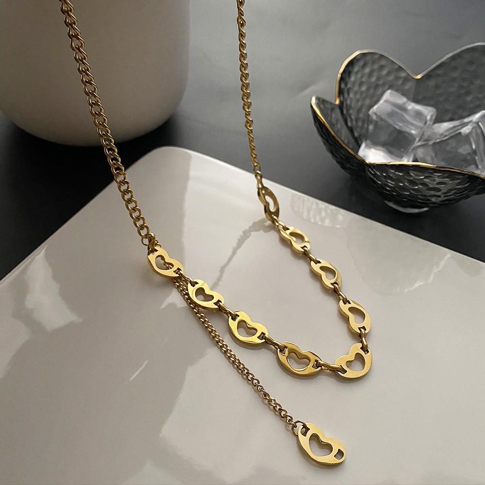 2025 Women's Titanium Steel Necklace: Light Luxury, Clavicle Chain, Non-Fading High-End Accessory