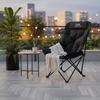 High Back Moon Chair Foldable Padded Folding Camping Stable Structure