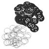 100pcs Round Plastic Numbered Discs For Keychain Luggage Lockers Organization Folder Label Identification Numbered
