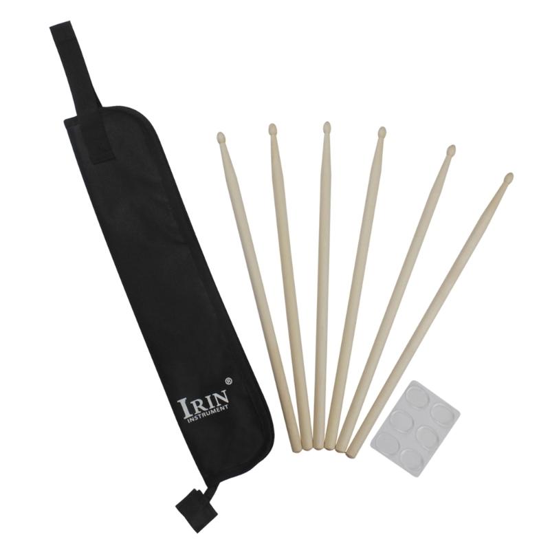 3 Pair Nonslip Drumstick Set Lightweight 5A Maple/Nylon Drumsticks Percussion Accessories for Beginner, Student, Adult