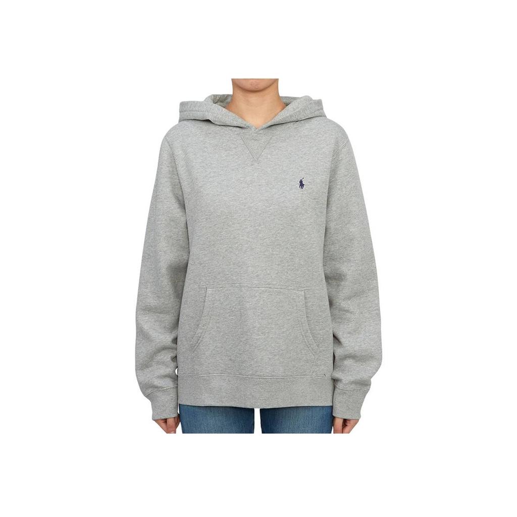 Polo Ralph Lauren Hettegenser Barn Logo Broderi Ensfarget Hettegenser Pullover Barnehettegensere Grå 323749954-017