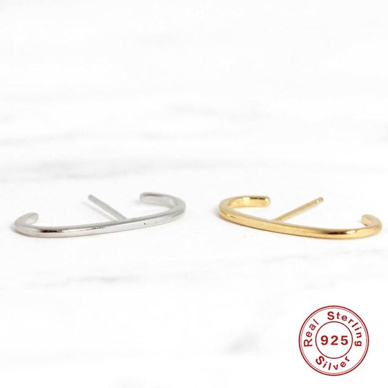 Minimalist 100% 925 Sterling Silver Bling Zircon Earring Hyperbole Stud Earrings For Wedding Engagement Party Gift Fine Jewelry