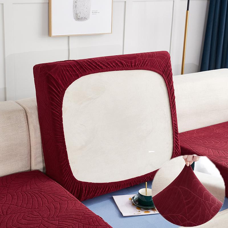 Waterproof Seat Cushion Coverastic Solid Sofa Cover For Living Room Removable Home Sofa Cushion Covers