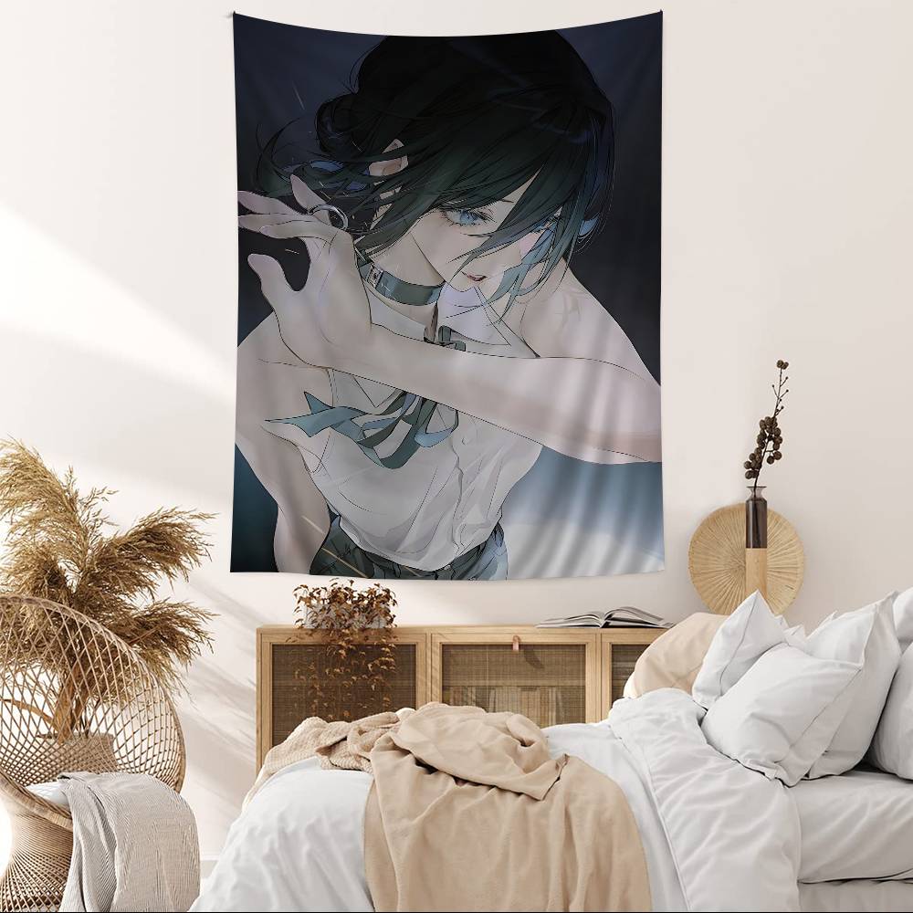 Anime Chainsaw Man Reze Arc Cartoon Tapestry Wall Hanging Decoration Household Home Decor