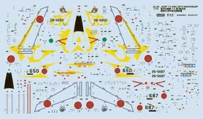 PLATZ JASDF T-4 3. Luftflügel 50. Jubiläum Gedenkflugzeug Abziehbild Kunststoffmodellteile JD-34