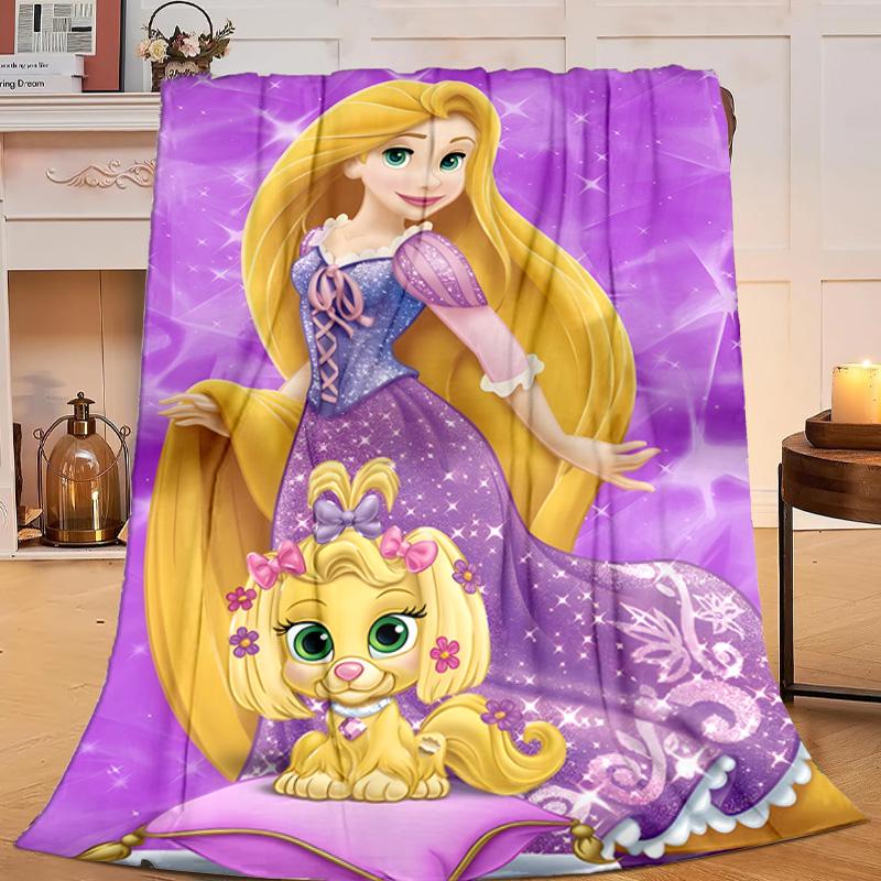 1PC Princess Rapun-zel Flannel Blanket Gift, Suitable for Both Men And Women, Soft Ideal for Beds And Sofa, Birthday Or Christmas Gift
