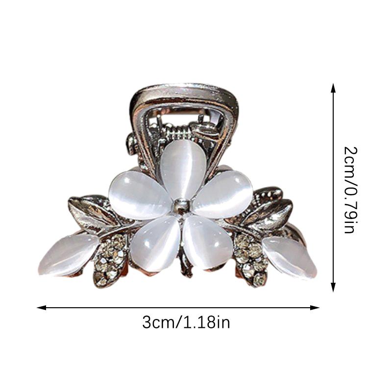 Women'S Hair Clips Small Grab Clip Metal Ponytail Clips Sweet Cute Shining Flower Side Barrettes Headwear