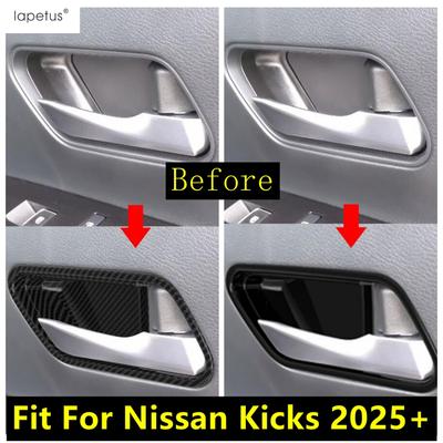 Für Nissan Kicks 2017 - Mittelkonsole Mitte Lüftung AC Auslass Lüftungsgitter Warnleuchte Rahmen Abdeckung Zierleiste Edelstahl Zubehör