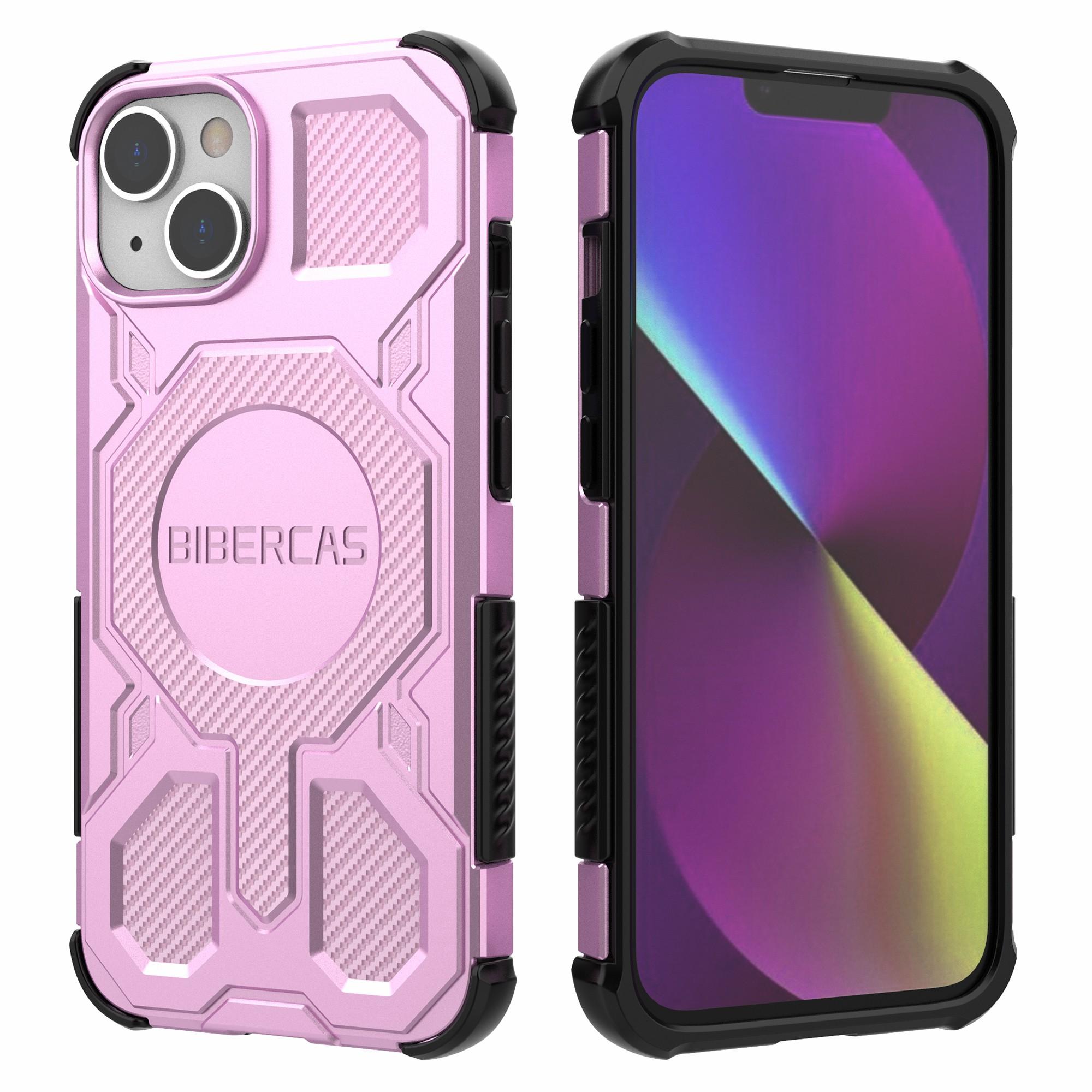 

BIBERCAS J-16 Series For iPhone 14/13 Case Compatible with MagSafe Anti Drop TPU+PC Phone Cover