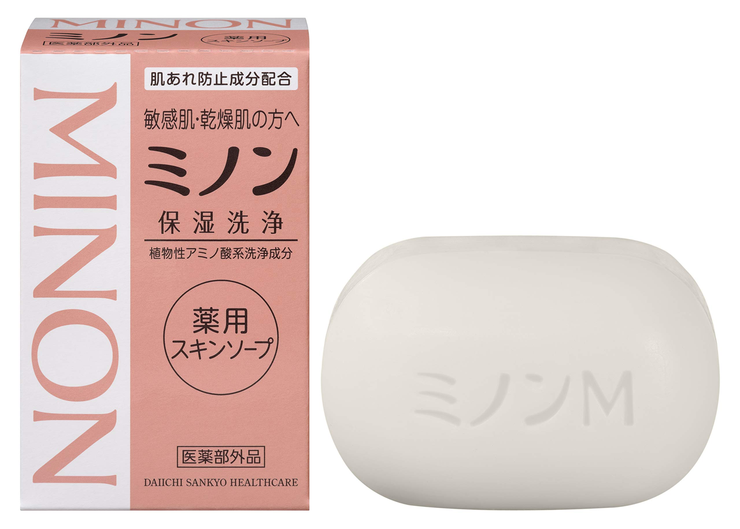 

Мыло для лица Minon Medicated Skin Soap 80г Лечебное твердое мыло Слабокислое Низкораздражающее увлажняет при очищении без [Квазилекарственное средство] Оставляет