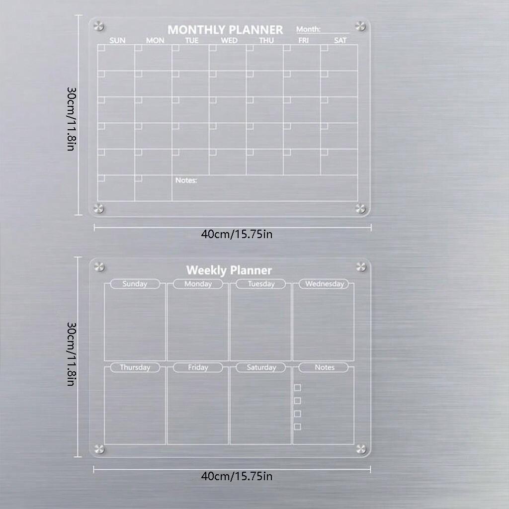 Multi-Use Dry Erase Board Calendar Anti-slip In Magnetic Calendar Board with Calendar Board Planner Reusable Magnetic Dry Erase