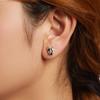 WOSTU 925 Sterling Silver Cute Pet Dog Earrings For Women French Bulldog Labrador Stud Earring Family Daugther Mom Jewelry Gift