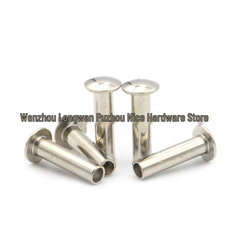 GB873 Carbon Steel Semi-Hollow Rivet with Large Flat Head (M3-M6)