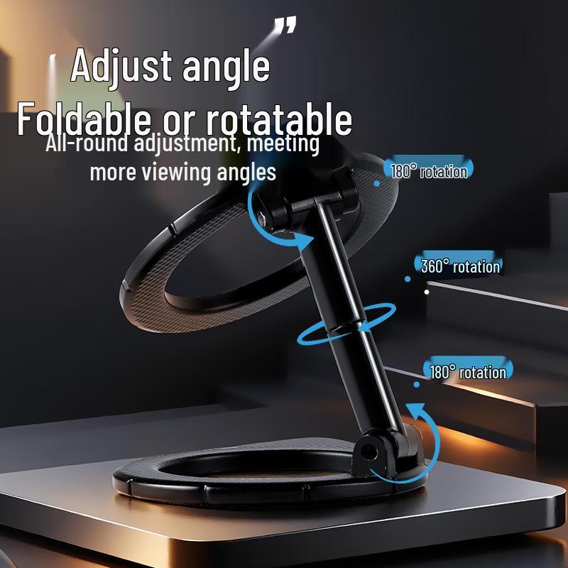 Foldable Magnetic Car Phone Holder - 360° Rotating Dashboard Mount